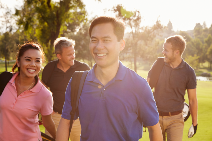 A group of professional contractors in a personal limited company, playing golf. 